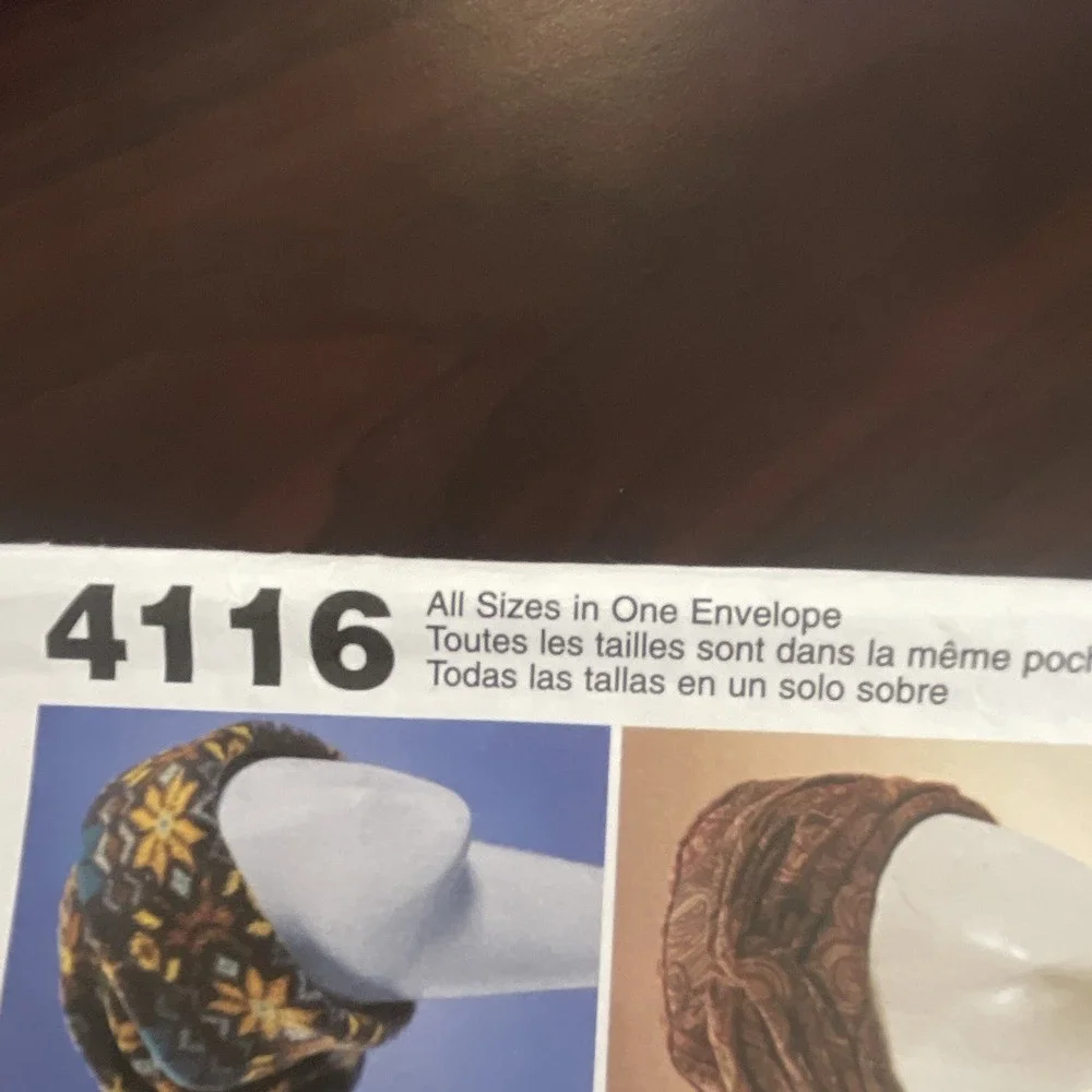 McCall's 4116 Sewing Pattern Turban Headwrap Hat Uncut All‎ Sizes S-M-L 2003